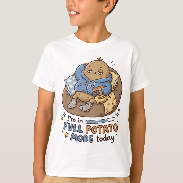 Camiseta I’m in full potato mode today| Couch Potato Potato (Frente)