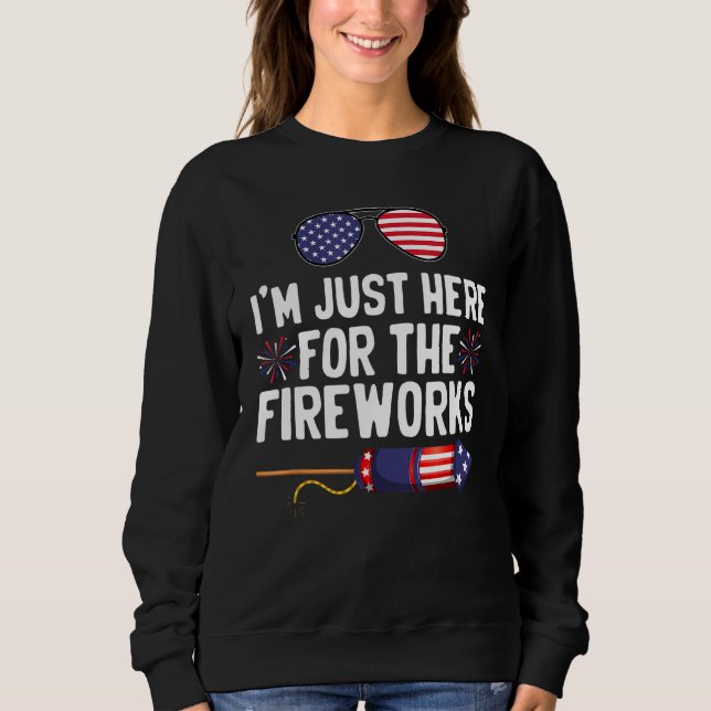 Camiseta I m Just Here For The Fireworks 5 (Frente)