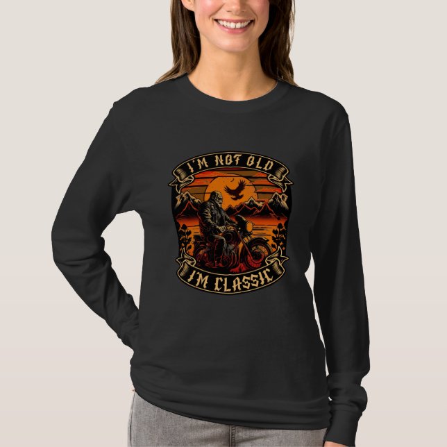 Camiseta I M Not Old I M Classic Motorcycle Old Man Biker   (Frente)