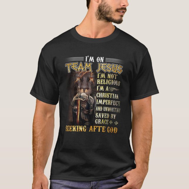 Camiseta I m On Team Jesus  Warrior of Christian (Frente)