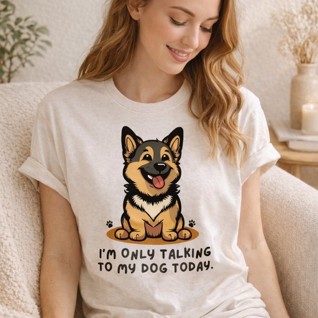 Camiseta I’m Only Talking to My Dog Today – Funny Dog Lover (Funny dog lover tee for introverts who prefer dogs over people. Cute, comfy, and relatable.)