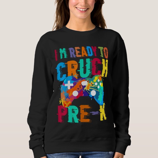 Camiseta I m Ready To Crush Pre K Video Gamer Boys Back To  (Frente)