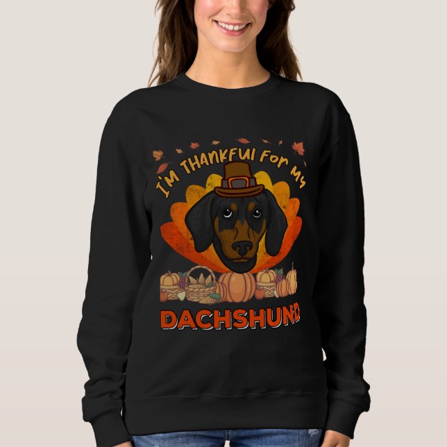 Camiseta I m Thankful For My Dachshund Cute Thanksgiving (Frente)