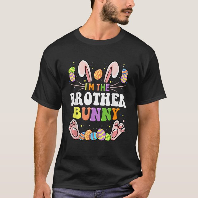 Camiseta I m The Brother Bunny Matching Family Easter Party (Frente)