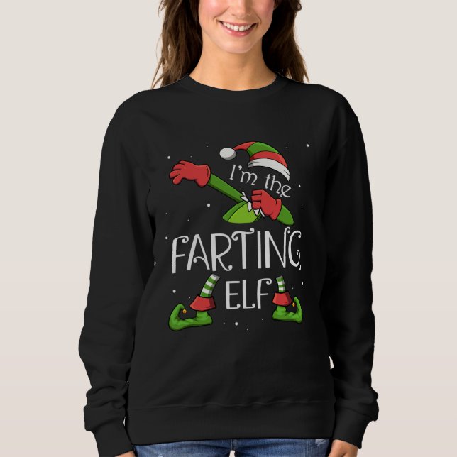 Camiseta I m The Farting Elf Dabbing Santa Claus Xmas For F (Frente)
