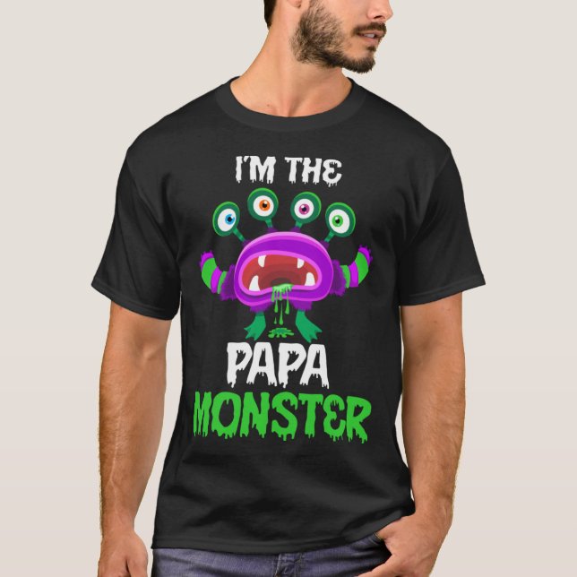 Camiseta I m The Papa Monster Matching Family Halloween (Frente)