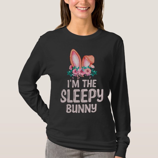 Camiseta I m the Sleepy Bunny Matching Family Easter Party (Frente)