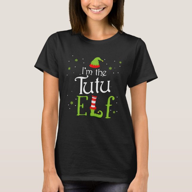 Camiseta I m The Tutu Elf  Xmas Matching Christmas For Fami (Frente)