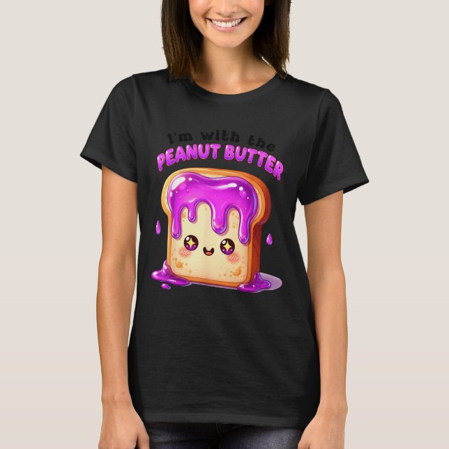 Camiseta I’m With The Peanut Butter Funny Matching Couple C (Frente)