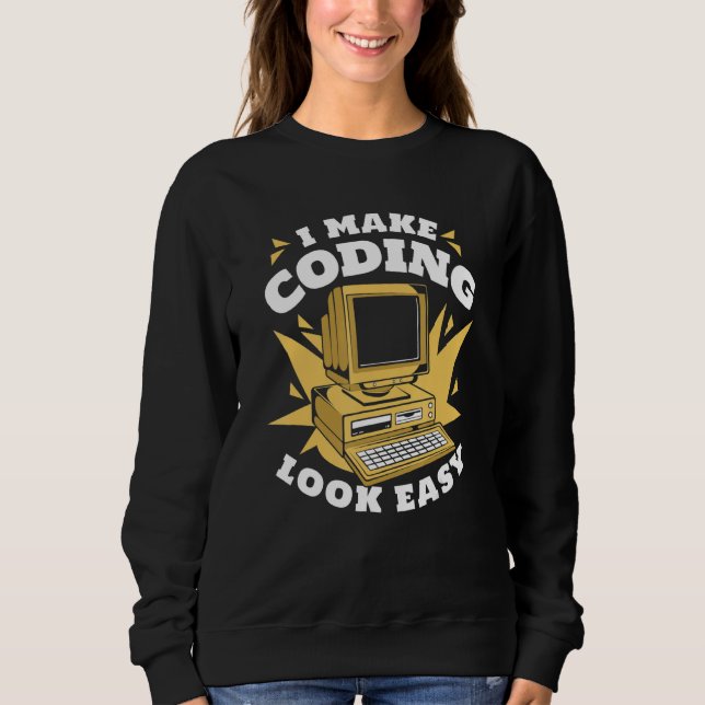 Camiseta I Make Coding Look Easy Engineer Coder Software De (Frente)