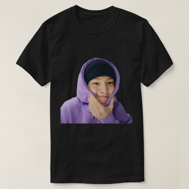 Camiseta I.N Jeongin Stray Kids Engraçados Memória Bonita (Frente do Design)