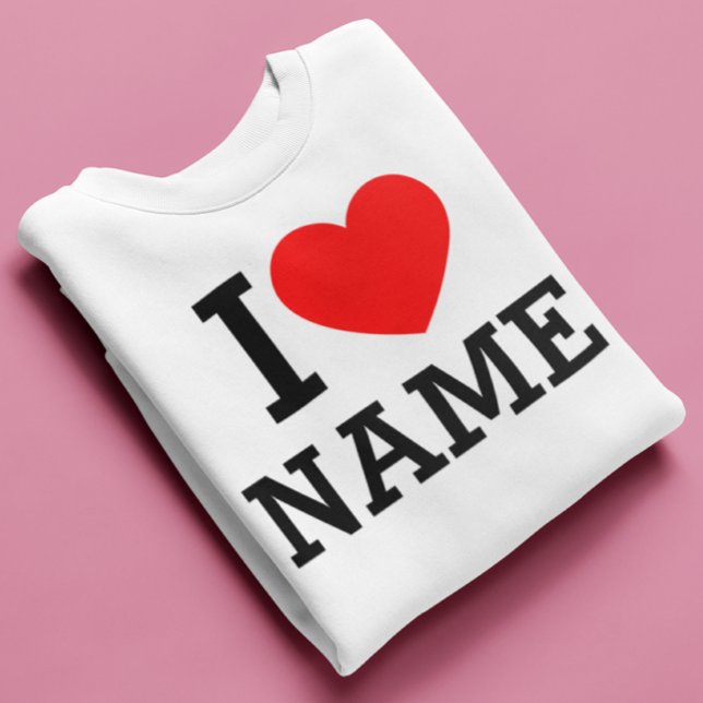 Camiseta I Nome do Coração (Criador carregado)