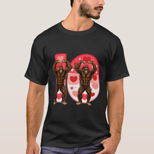 Camiseta I-o Couples Matching Funny Bigfoot In Midwestern V (Frente)