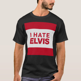 Camiseta I Odeio Portas copos Elvis (Vermelho) (Conjunto de