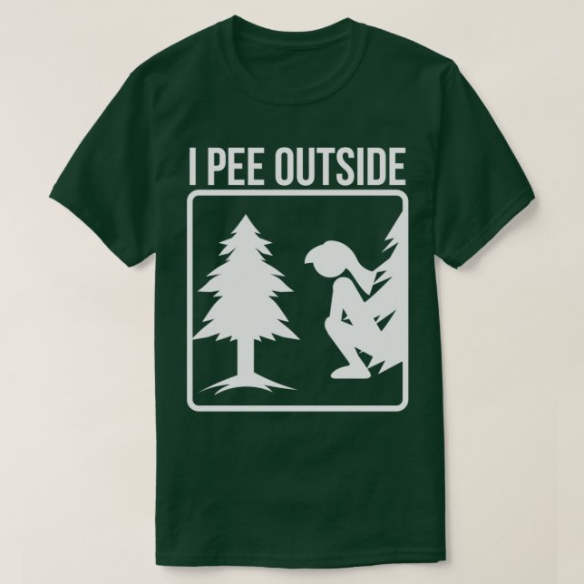 Camiseta I Pee Outside Art Cute Take A Leak Out Design Gift (Frente do Design)
