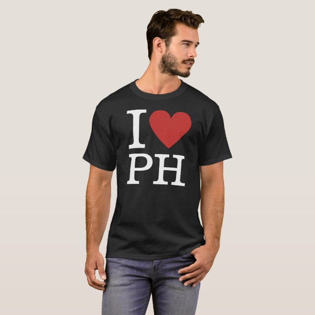 Camiseta I ❤️ PH Filipinas (Frente Completa)