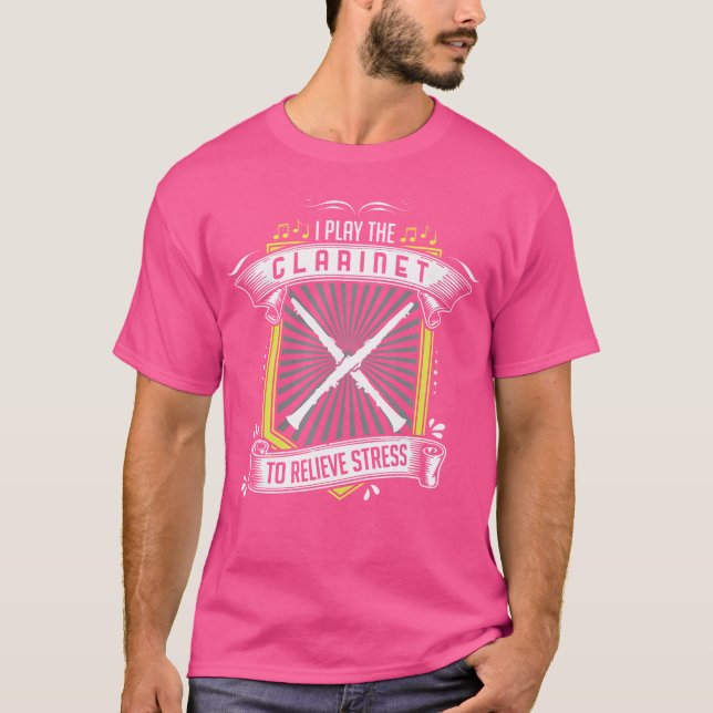 Camiseta I Play Clarinet To Relieve Stress Band Orchestra M (Frente)