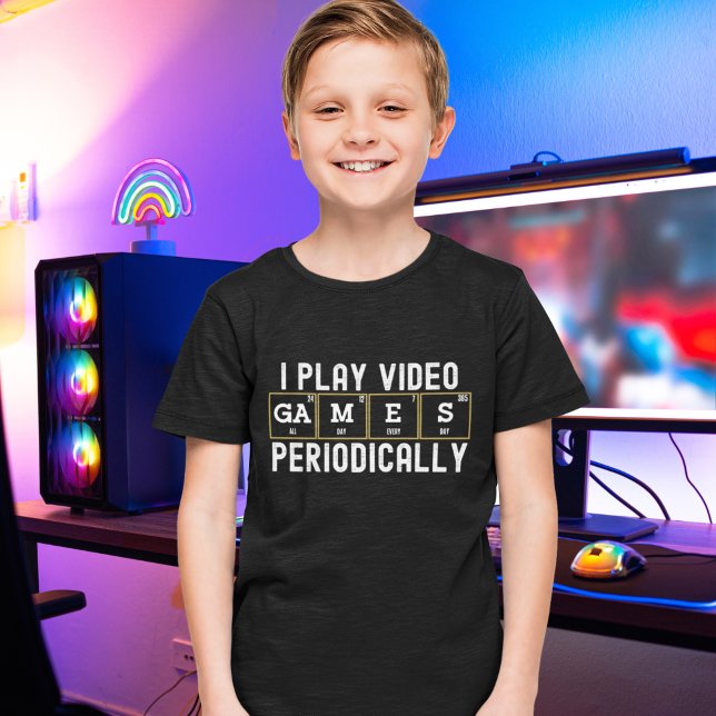 Camiseta I Play Video Games Periodically, Fun Gamers (Criador carregado)