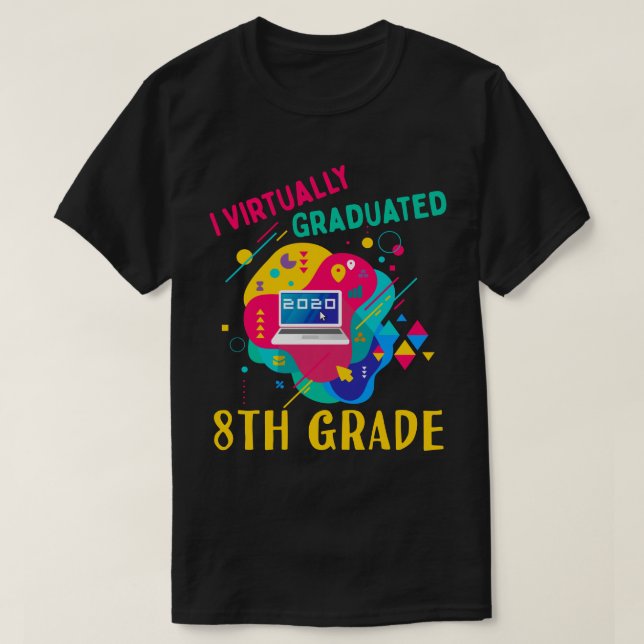 Camiseta I PRIMEIRAMENTE Graduado 8º GRAU em 2020 (Frente do Design)