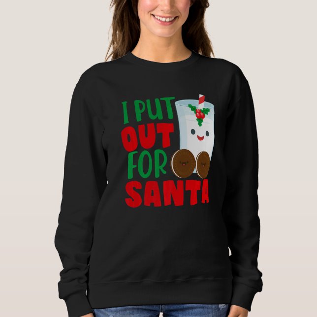 Camiseta I Put Out For Santa Claus Cookie Milk Christmas    (Frente)