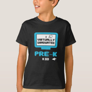 Camiseta I Quarentena Pré-K Engraçada Virtualmente