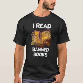 Camiseta I Read Banned Books Avid Readers Bibliophile Book 