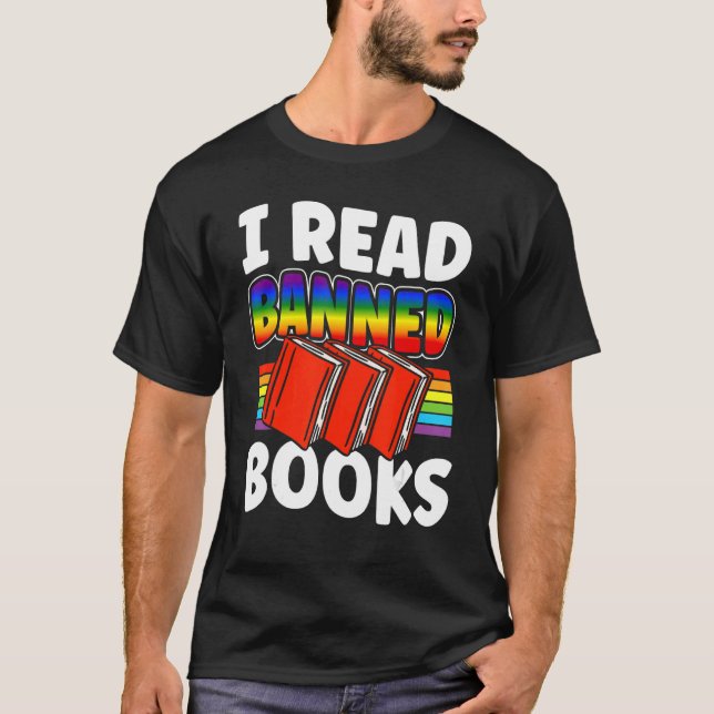 Camiseta I Read Banned Books Reading Library 4 (Frente)