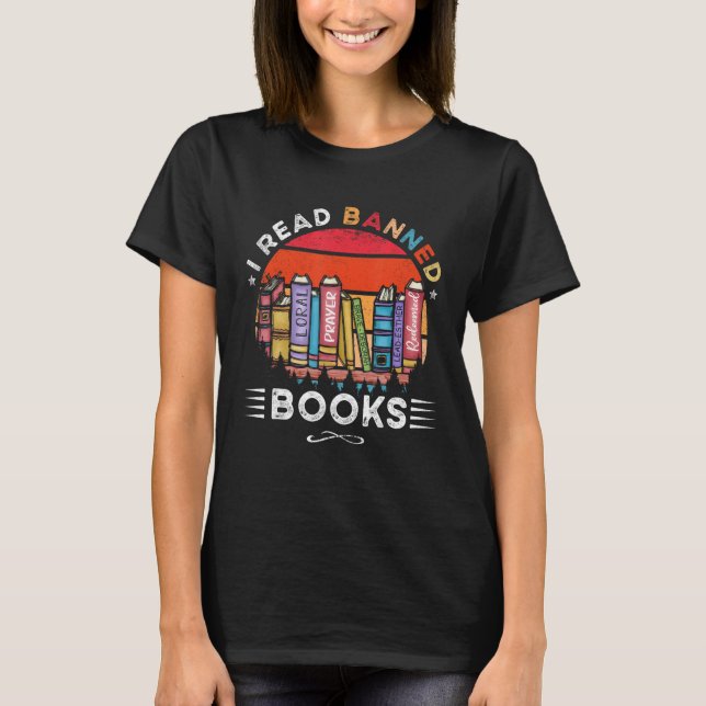 Camiseta I Read Banned Books Week Librarian Freedom Reader (Frente)