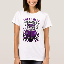 Camiseta I Read Past My Bedtime Funny Owl Book Lover