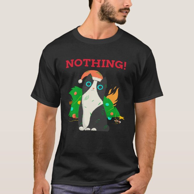 Camiseta I Regret Nothing Christmas Cat Holiday (Frente)