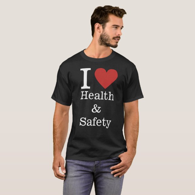 Camiseta I ❤️ Saúde e Segurança dos Funcionários (Frente Completa)