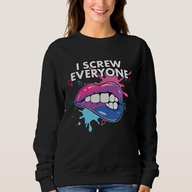 Camiseta I Screw Everyone Bisexual Rainbow Pride Bisexualit (Frente)