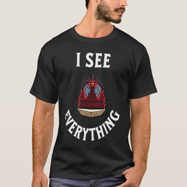 Camiseta I See Everything Teacher Funny White Lies School T (Frente)