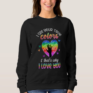 Camiseta I See Your True Color Hands Heart Puzzle Autism Aw