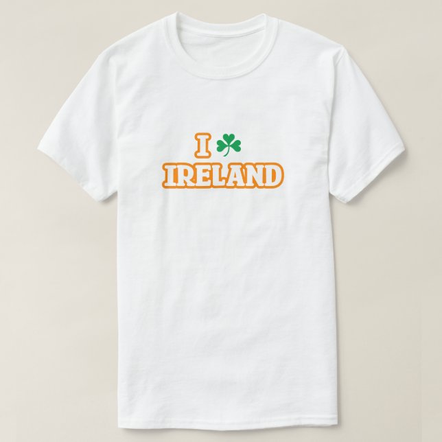 CAMISETA "I [SHAMROCK] IRLANDA" (Frente do Design)