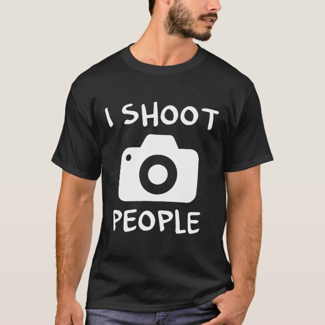 Camiseta I Shoot Pessoas Photographer Fotografia Natal (Frente)