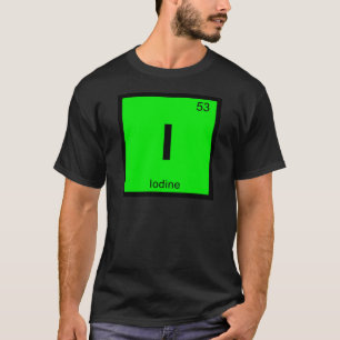 Camiseta I - Símbolo de Mesa periódica de química com io