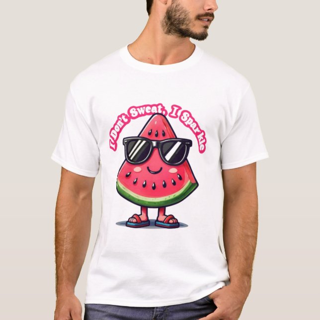 Camiseta I Sparkle - Citação de Verão Gira e Confiante (Frente)