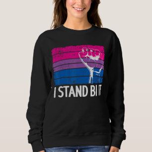 Camiseta I Stand Bi It Bisexual Pride Fist Rainbow Flag Bi