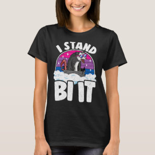 Camiseta I Stand Bi It Ocum Bisexual Pride Flag Rainbow