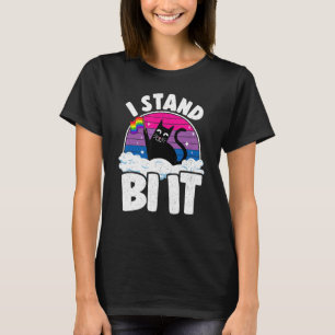 Camiseta I Stand Bi It Rainbow Cat Bisexual Priry Flag Bi P