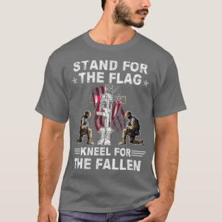 Camiseta I Stand For The Flag Kneel For The Fallen Memoria