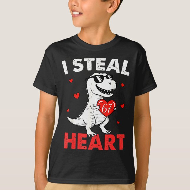 Camiseta I Steal Hearts 67 Valentines For Boys Girls Kids W (Frente)