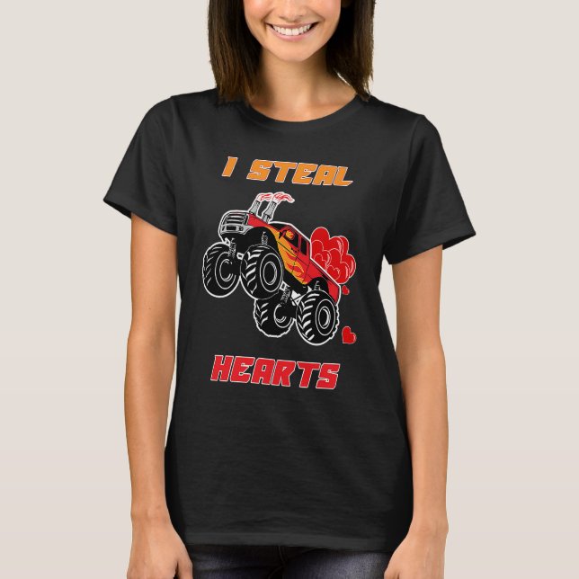 Camiseta I Steal Hearts Monster Truck  Valentines Day (Frente)