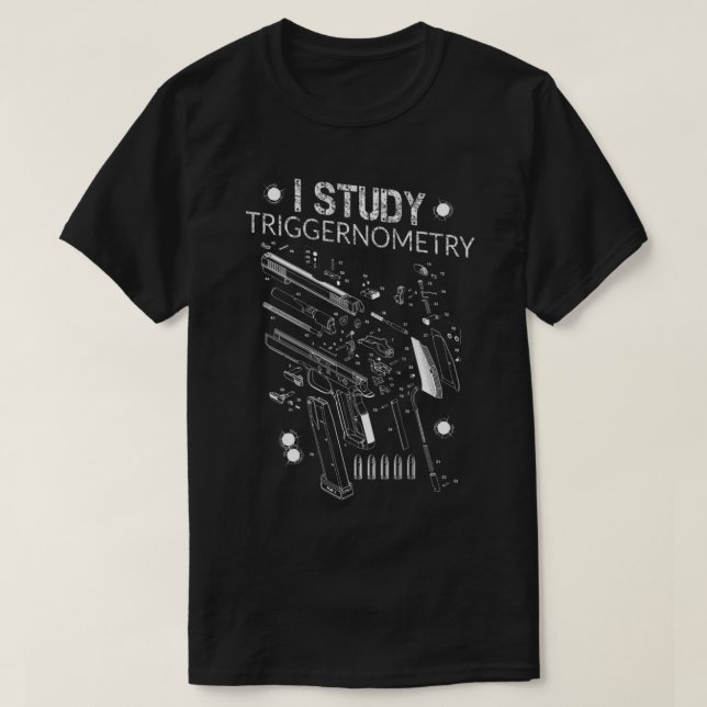 Camiseta I Stuart Triggernometry Gun Segunda Emenda USA Fl (Frente do Design)