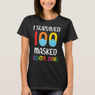 Camiseta I Survived 100 Masked School Days Gift For Teacher