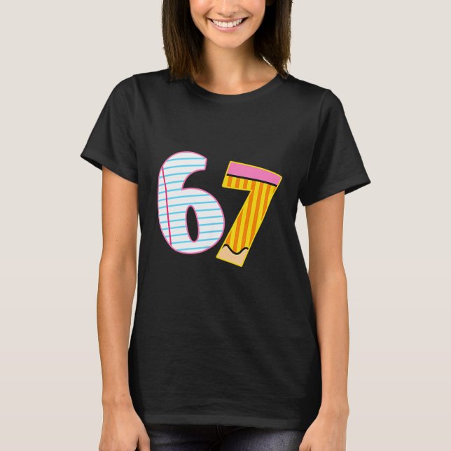 Camiseta I Survived 67 Days Of School Funny Meme Teacher 2  (Frente)