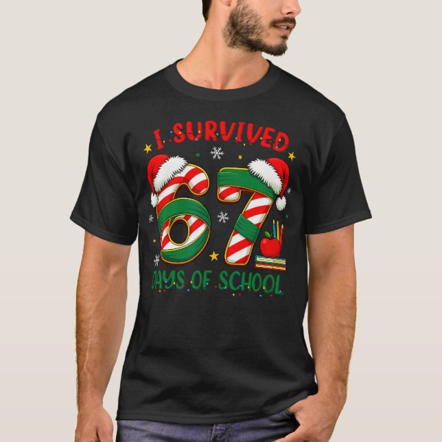 Camiseta I Survived 67 Days Of School Teachers Students Six (Frente)