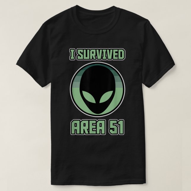 Camiseta I Survived Area 51 Alien Design (Frente do Design)
