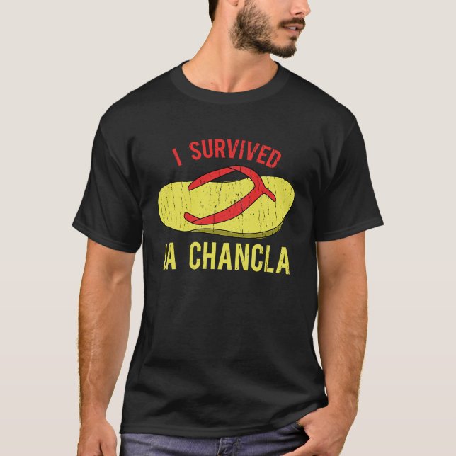 Camiseta I Survived La Chancla  Cinco De Mayo (Frente)